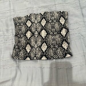 Snakeskin pattern tube top